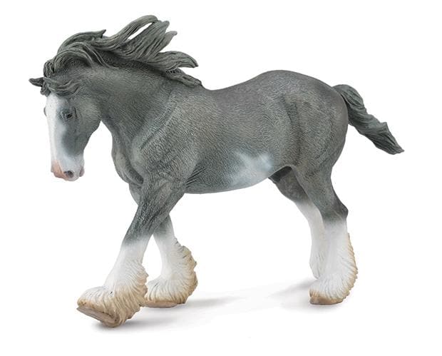 Clydesdale Stallion- Black Roan Sabino