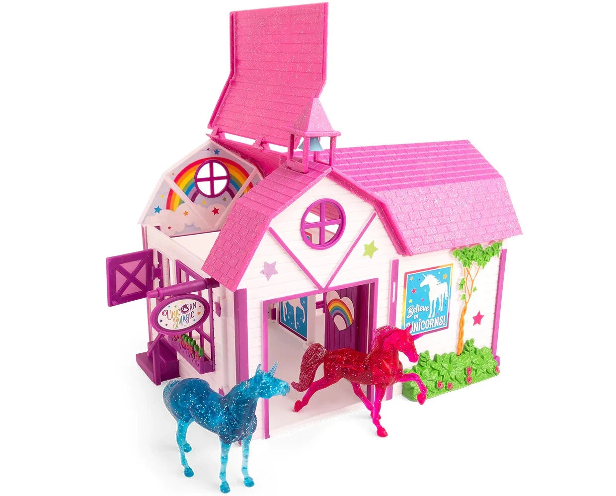 Unicorn Magic Sparkle Barn Play Set- Retired