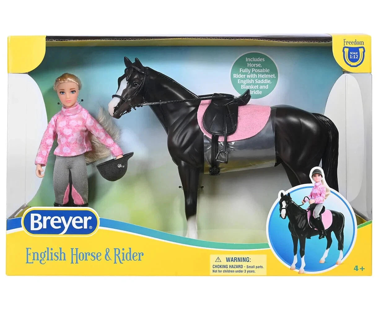 English Black Thoroughbred and Rider